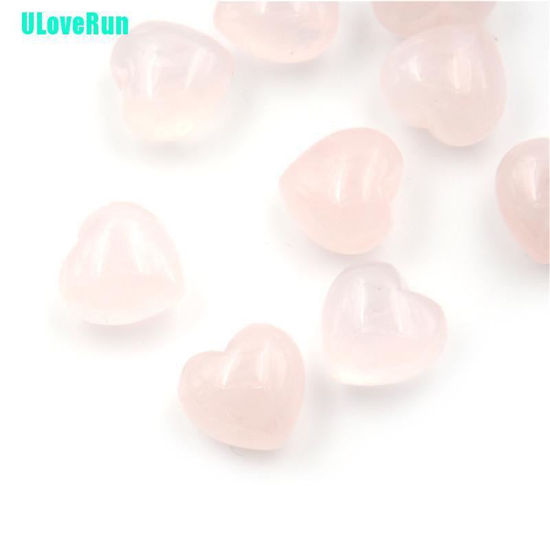 1 Đá Thạch Anh Hình Trái Tim Màu Hồng Xinh Xắn