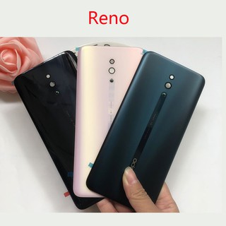 Mới 6.4 inch Cho Oppo Reno Mặt Sau Pin Nắp Cửa Vỏ Kính Phía Sau Phần Ống Kính Thay Thế