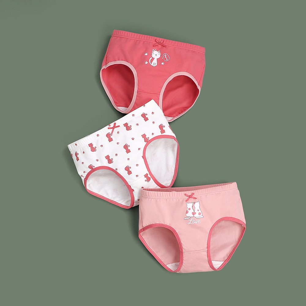 𝐒𝐡𝐨𝐩 𝐌𝐞̣ 𝐁𝐨𝐛 𝟖𝟔 - [SET 3 CHIẾC] Quần lót bé gái - Quần chip tam giác cho bé chất cotton cao cấp siêu mềm mịn