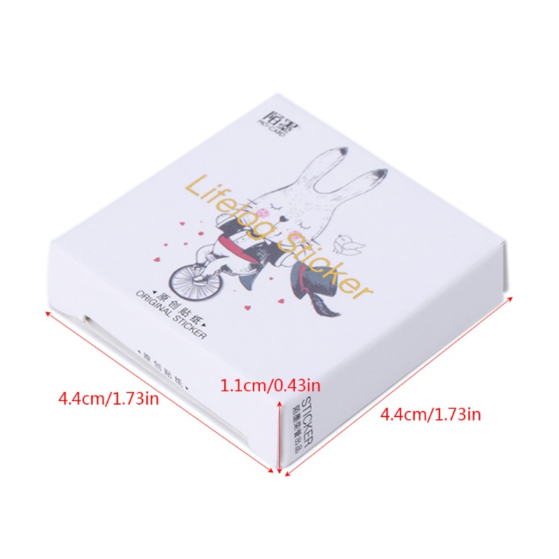 Sticker Pet Hình Thỏ Dễ Thương Dán Trang Trí Sổ Tay DIY
