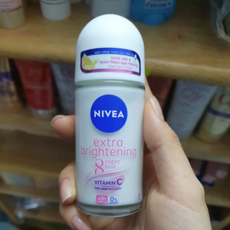 Lăn ngăn mùi khô thoáng Nivea trắng mịn tự nhiên lưu hương suốt 48h 25ml 50ml