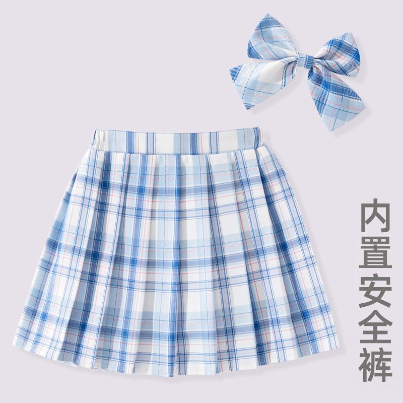 Chân Váy Ngắn Xếp Ly Sọc Ca Rô Thời Trang Mùa Hè Xinh Xắn Cho Bé Gái