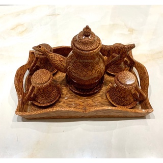 Bộ trà gỗ dừa 4 tách, 6 tách