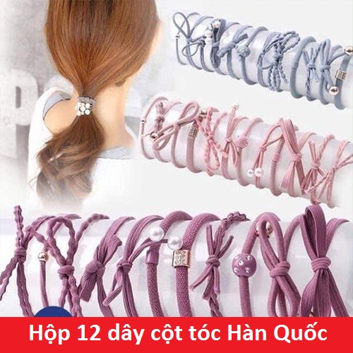 Hộp phụ kiện tóc 12 dây mix nhiều phong cách No.100146