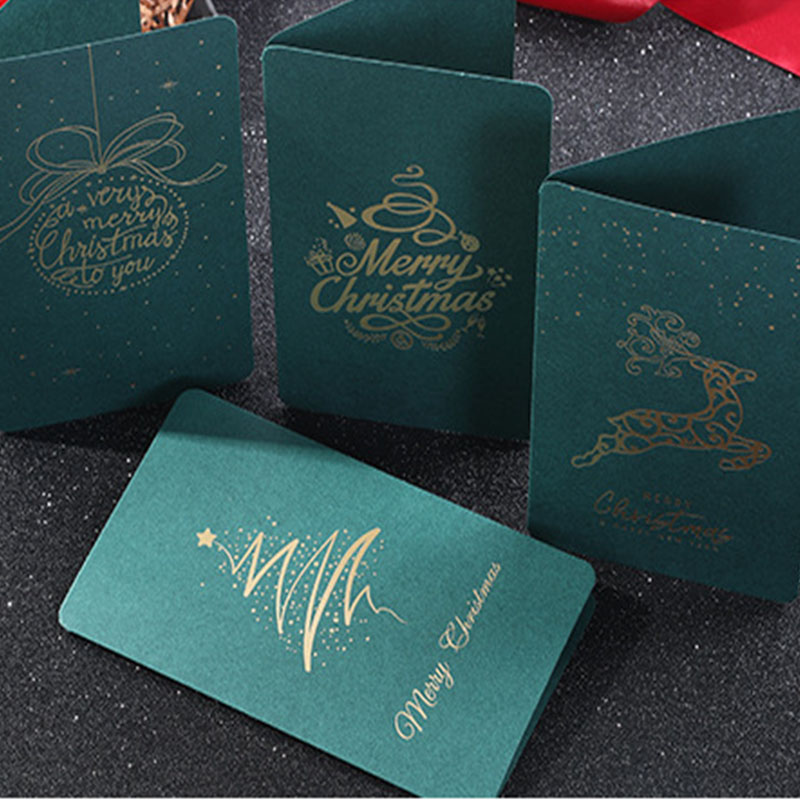 [New Arrival]Creative Bronzing Christmas Thanksgiving Card Superior Quality  Birthday Wishes​​DIY Small Cards with Envelope