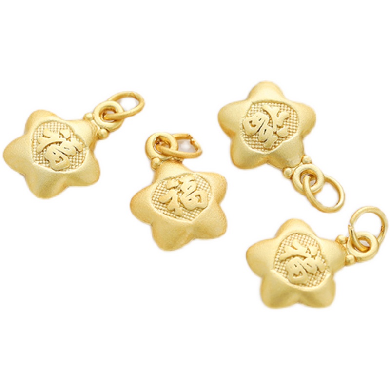 Mặt Dây Chuyền Hình Ngôi Sao Năm Cánh Màu Sắc Mạ Vàng 18K