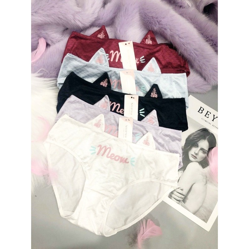 ♥️  Quần Lót Nữ  ♥️ Combo 3 Quần Lót Kiểu Tai Mèo - cô gái Xinh Siêu Mát Lạnh.