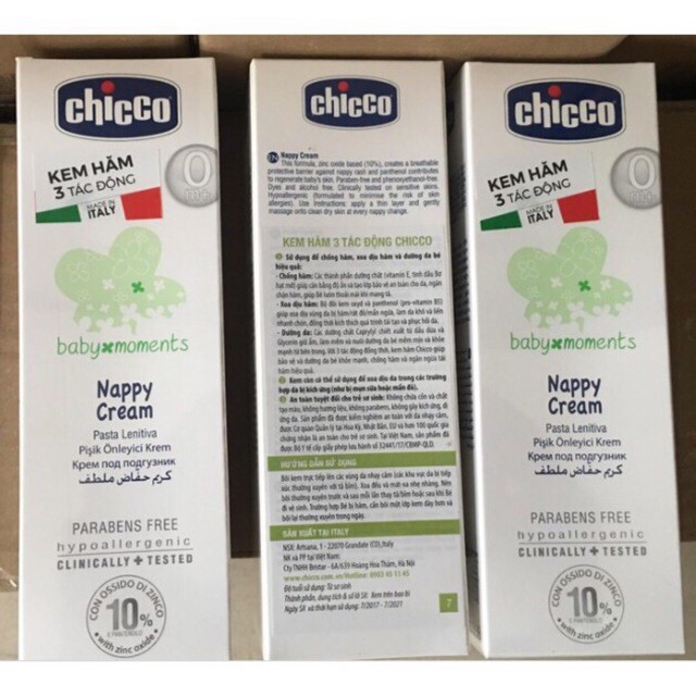 Kem hăm 3 tác động Chicco+ Ý chính hãng - bao test