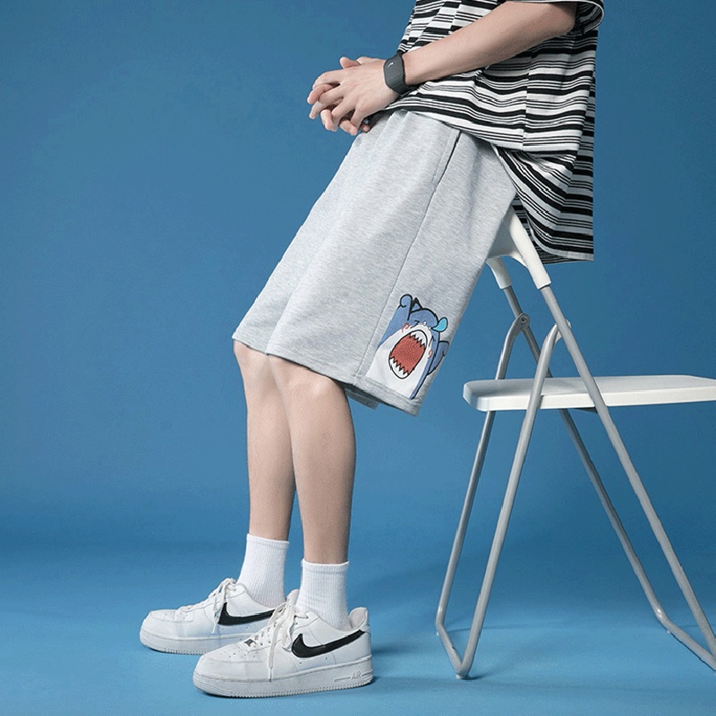 Quần Short Nam In Họa Tiết Phong Cách Hip Hop Nhật Bản Cỡ Lớn M-8XL