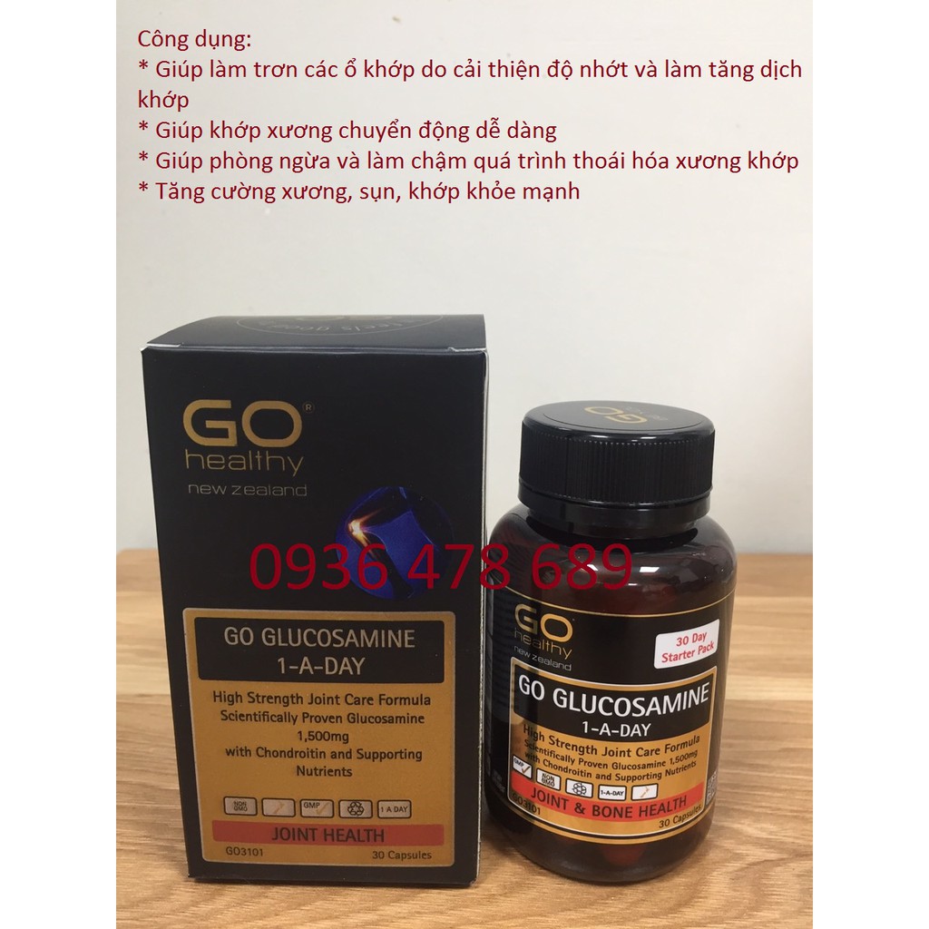 (CÓ QUÀ TẶNG) Viên Xương Khớp GO Glucosamine 1-A-Day 1500mg New Zealand 30v