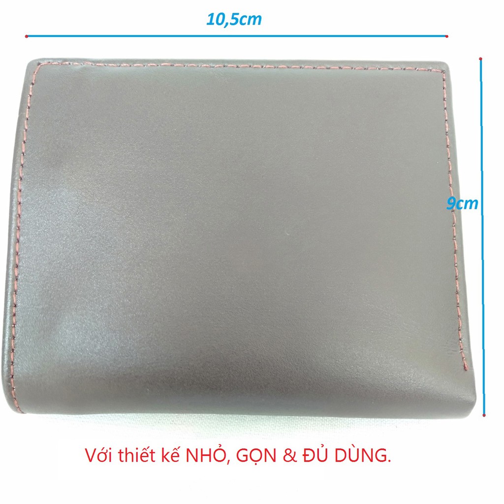 Ví Nam Da Bò -  Kiểu Dáng mini nhỏ gọn, tiện dụng  vô cùng thời thượng