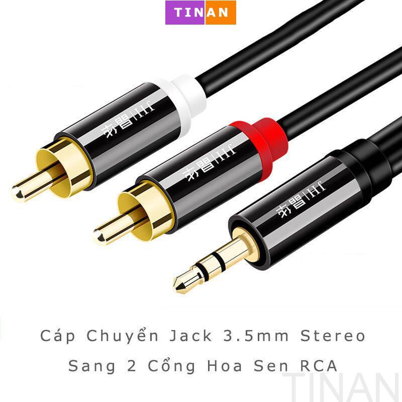 Cáp Chuyển Jack 3.5mm Stereo Sang 2 Cổng Hoa Sen RCA, Cáp Kết Nối Điện Thoại, IPod, MP3, Máy Tính Ra Loa