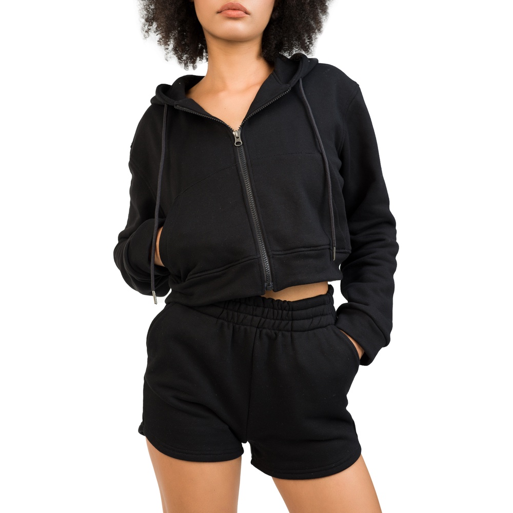 Là min - Áo Khoác Terry Cropped Jacket