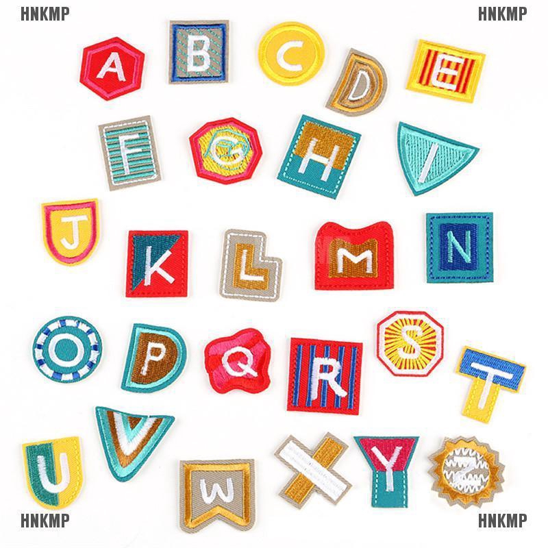 Set 26 miếng vải thêu ủi lên quần áo hình chữ cái xinh xắn