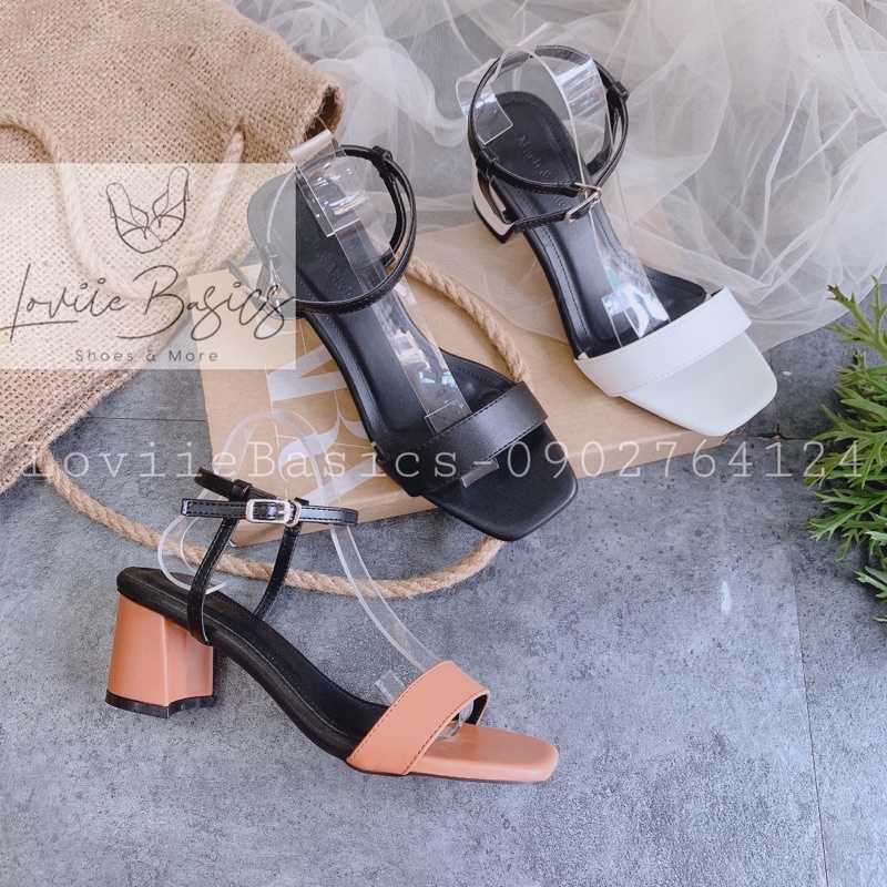 SANDAL NỮ LOVIIE BASICS - GIÀY THỜI TRANG QUAI NGANG NỮ TÍNH - GIÀY CAO GÓT ĐẾ VUÔNG 3 PHÂN  G201215