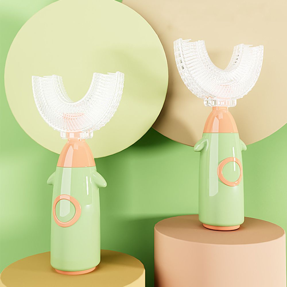 Bàn Chải Đánh Răng Hình Chữ U Bằng Silicone Dành Cho Bé 1-8 Tuổi