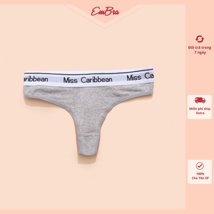 Quần lót nữ Embra lọt khe Miss Caribbean dáng thể thao không lộ viền EBQL40