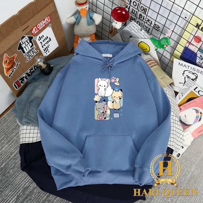 Áo hoodie bốn hồ ly HARI1120