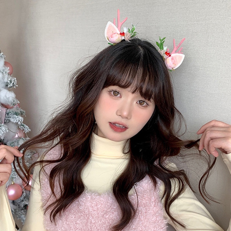 Cài Tóc Hình Sừng Tuần Lộc Hoạt Hình Cho Bé Gái