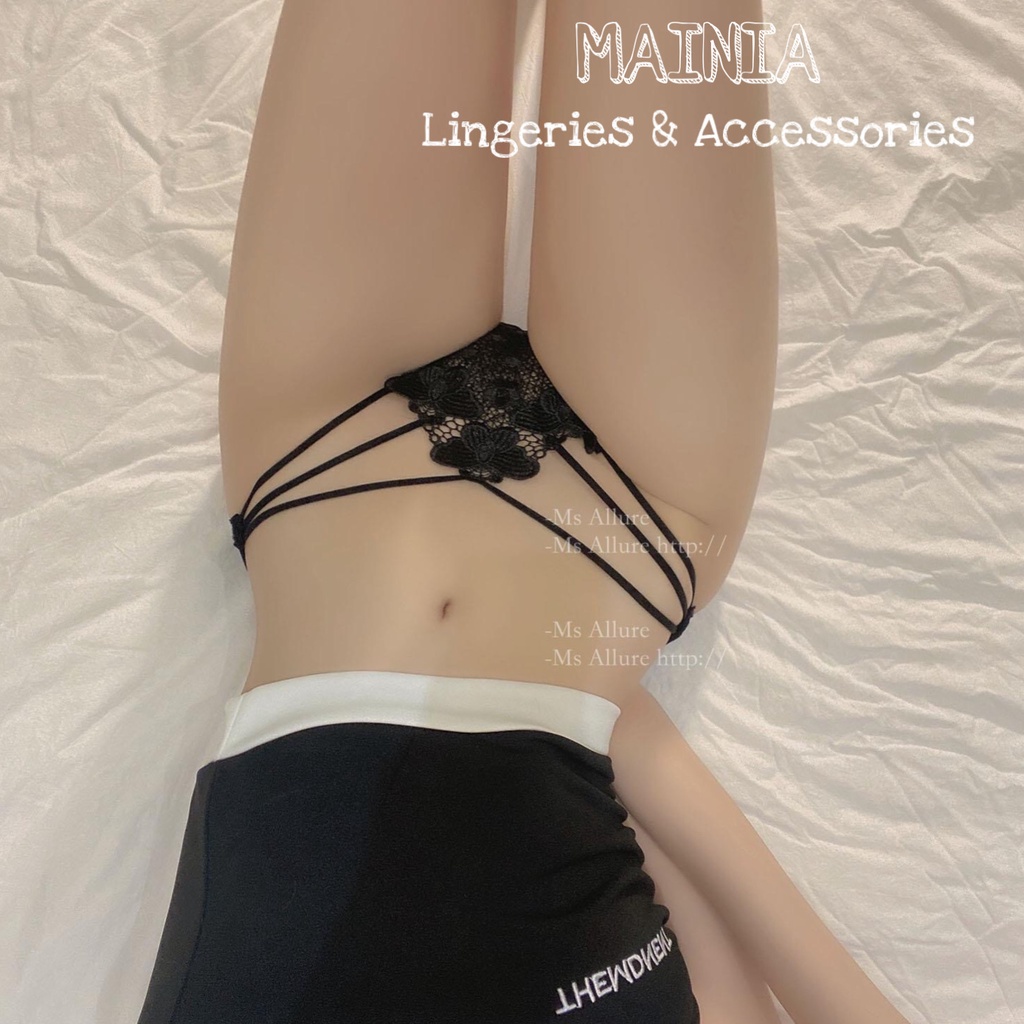 Quần Lót Ren Nữ Hoa 3 Dây Hông Siêu Đẹp Chíp Ren Dễ Thương Cao Cấp Mainia Shop