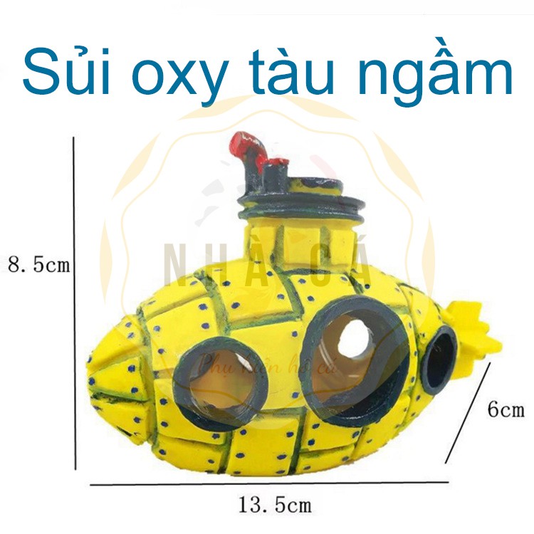 Sủi oxy hình dáng Tàu ngầm màu Vàng