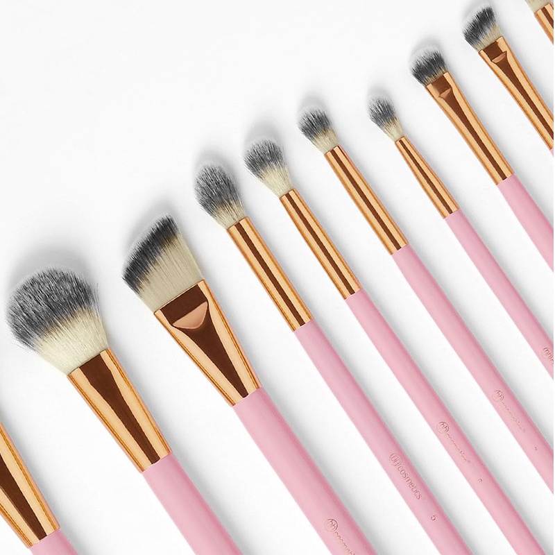 Bộ cọ BH Cosmetics Pink Studded Elegance 12 Piece Brush Set With Holder