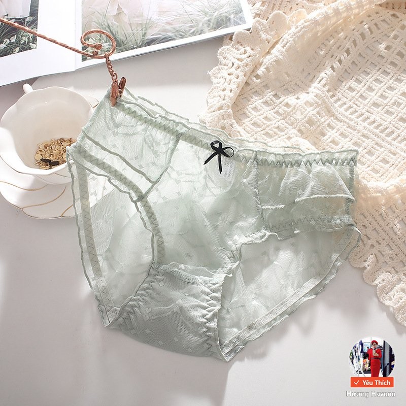  Quần lót ren nơ HAVANA xuyên thấu sexy- quần chip nữ freesize FLQ36 | BigBuy360 - bigbuy360.vn