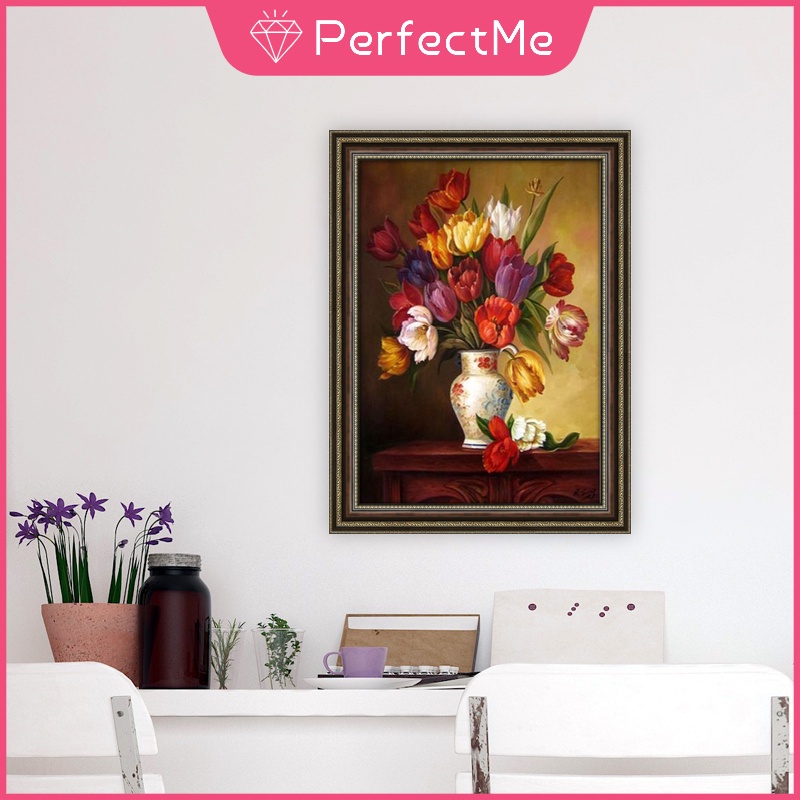 Bộ Tranh Đính Đá 5D Tự Làm 30x40cm Hình Bông Hoa Trang Trí Nhà Cửa