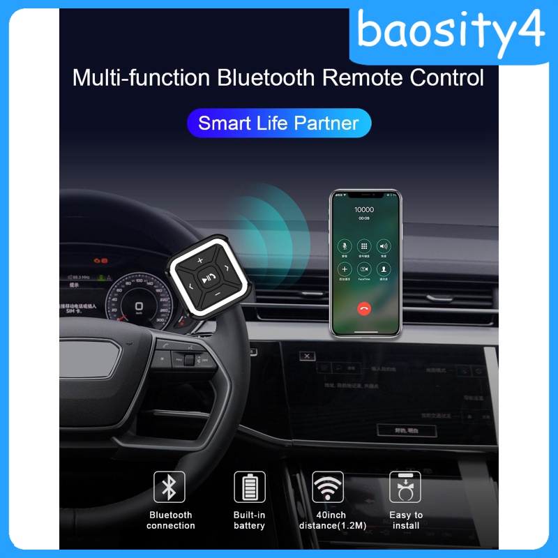 Điều Khiển Từ Xa Bluetooth 5.0 Gắn Vô Lăng Xe Hơi Baosity4 Bt009 Cho Ios / Android | BigBuy360 - bigbuy360.vn
