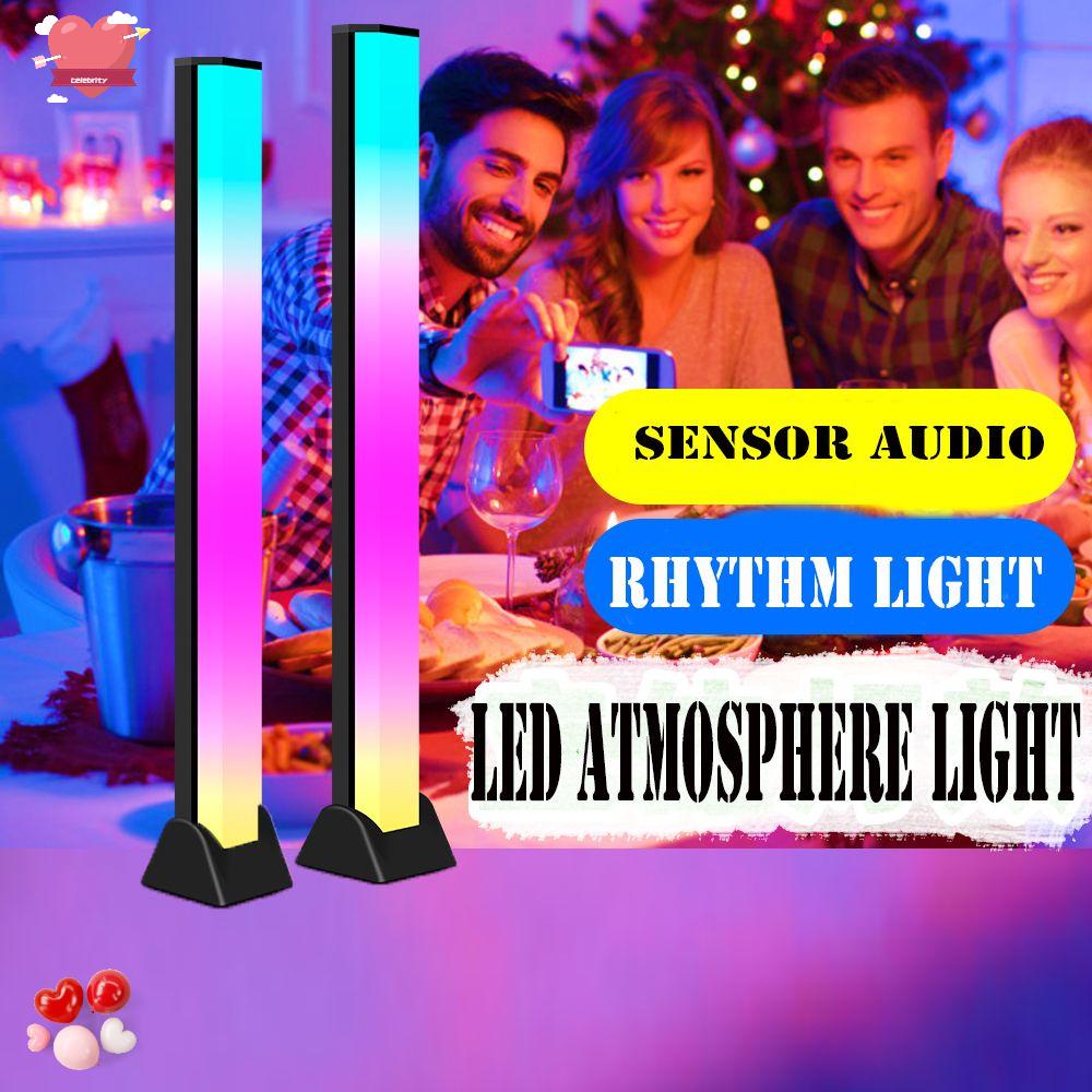 CELEBRITY1 New Sensor Audio Table Lamps Rhythm Light LED Atmosphere Light Indoor Lighting Computer B