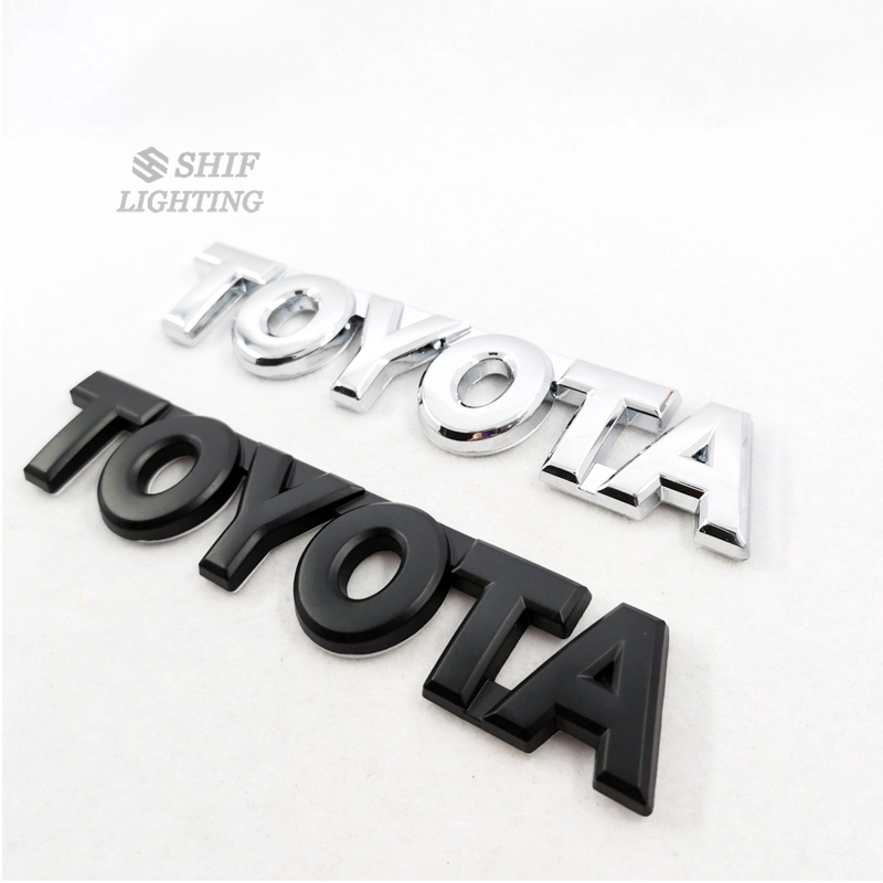 1 x Metal Chrome TOYOTA Logo Letter Car Auto Rear Trunk Emblem Badge Sticker Decal Replacement For TOYOTA