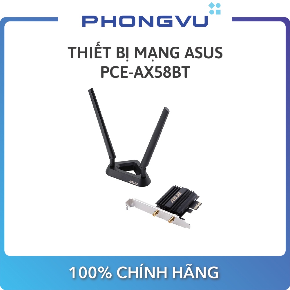 Thiết bị mạng Asus PCE-AX58BT - Bảo hành 36 tháng