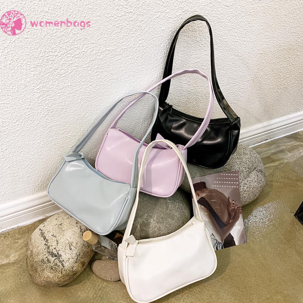 Túi xách da PU màu trơn thời trang nữ tính | BigBuy360 - bigbuy360.vn