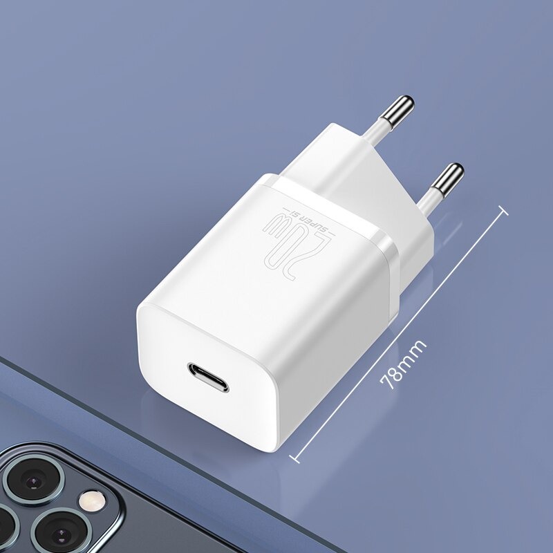 Củ sạc Baseus Super Si Quick Charger 20W dùng cho iPhone 12/iP11/XS Max (Type C, 20W/18W, PD/ QC3.0 