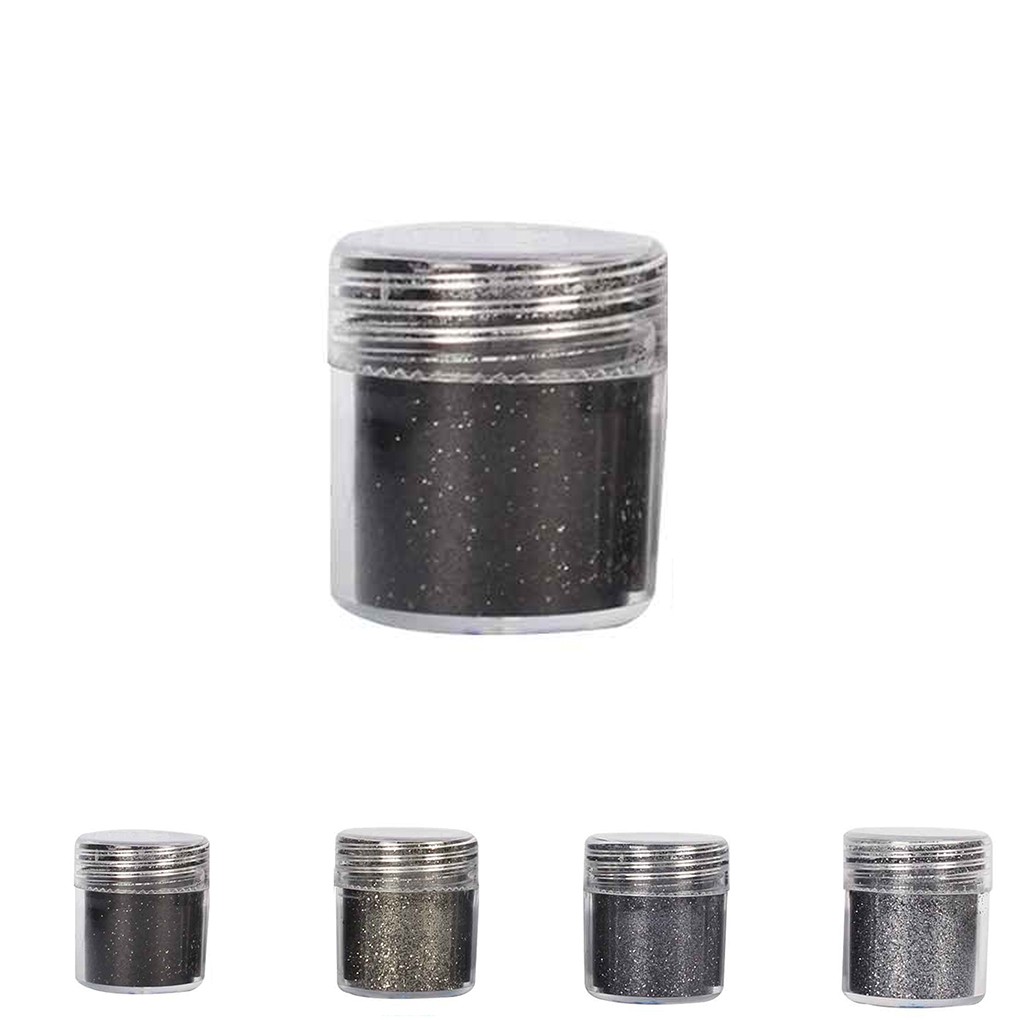 Bột Kim Tuyến Lấp Lánh Màu Đen Trang Trí Móng Tay 4-16