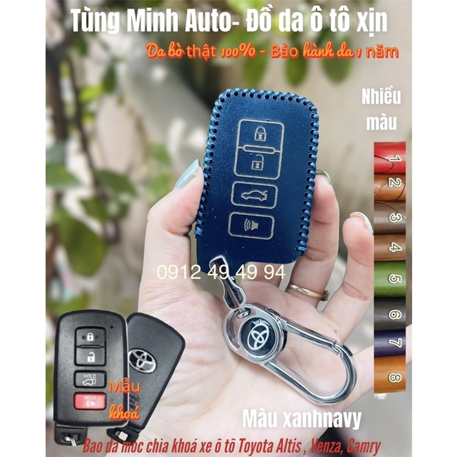 Bao da chìa khoá ô tô toyota altis 2019-2020, camry 2012-2013 bảo vệ chìa khoá oto cao cấp chống xước