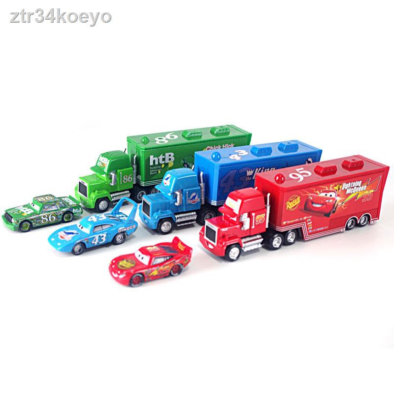 ✾Chú Mai Xe Container Đua Xe Câu Chuyện Hợp Kim Đồ Chơi Mô Hình Xe Sét Kết Hợp Ô Tô McQueen Trailer con