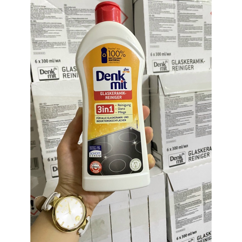 Dung dịch vệ sinh bếp từ, bếp điện Denkmit, Đức 300ml