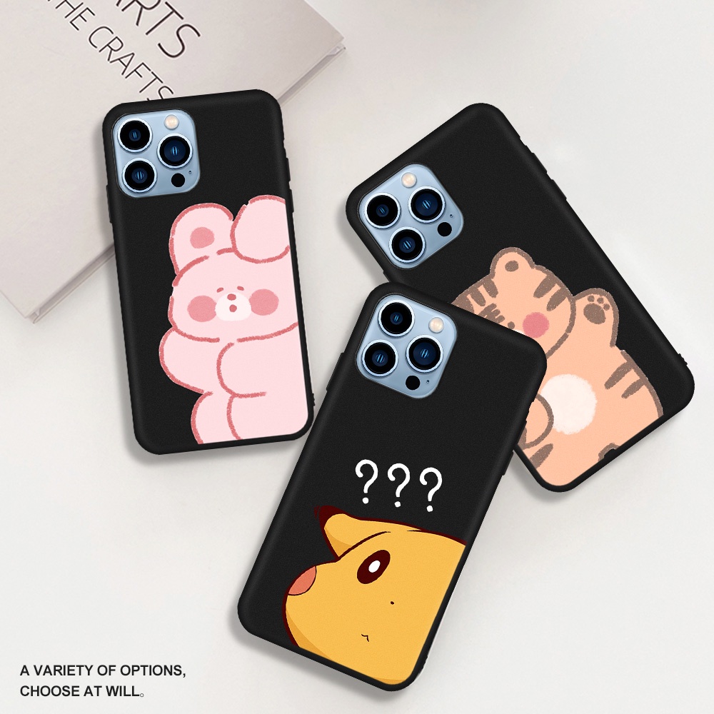 Ốp Điện Thoại Mềm In Hình Pikachu/Mèo/Hổ Dễ Thương Cho iPhone 12 13 11 Pro MAX 8 7 6 6s Plus Mini X XS MAX XR 4 5 5S 4S
