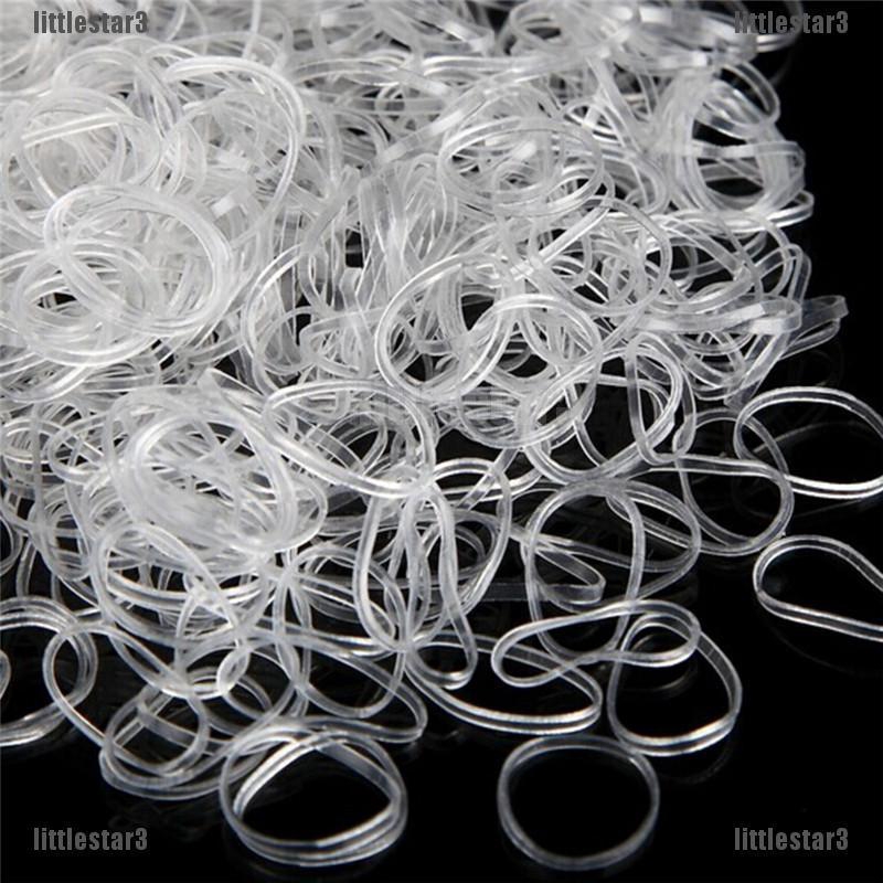 300 Dây Thun Buộc Tóc Trong Suốt Kích Thước 3Cmx3Cm