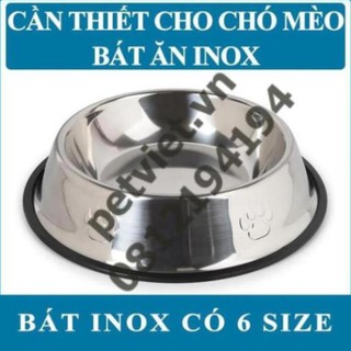Bát ăn cho chó mèo inox