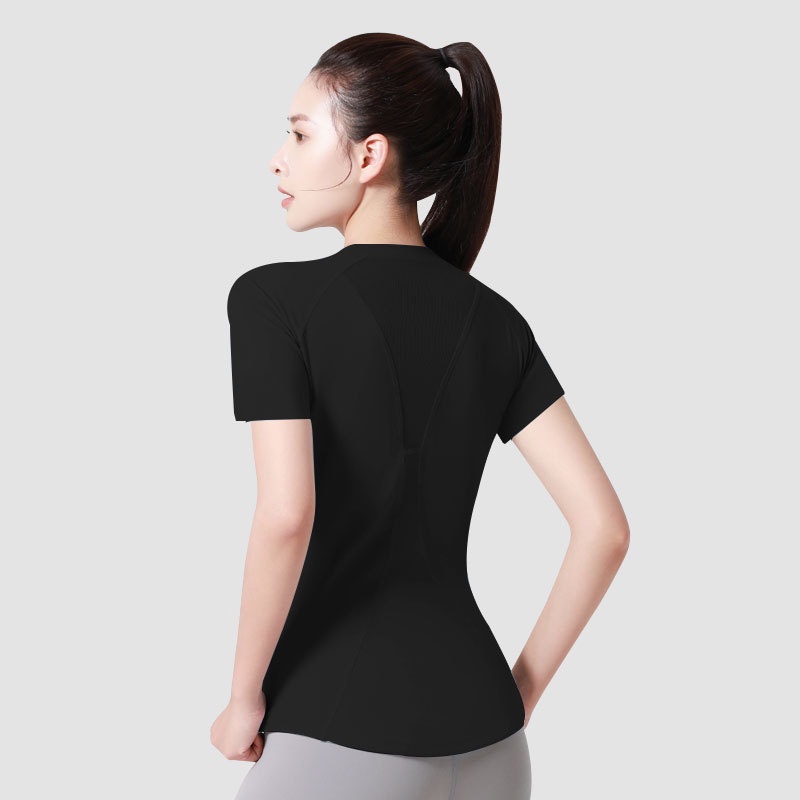 Áo Thun Thể Thao Phối Lưới Ôm Dáng Mau Khô Thời Trang Cho Nữ