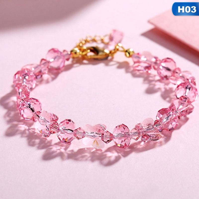 Vòng Tay Hợp Kim Đính Đá Hình Bướm Xinh Xắn Cho Nữ