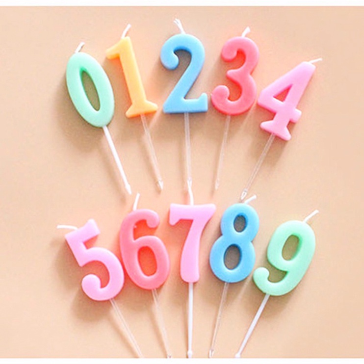 nến số bánh kem sinh nhật [FREESHIP❤️] hộp 20 nến số mix màu siêu rẻ đẹp