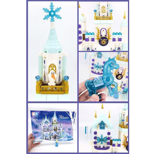 Đồ chơi xếp hình Lego Công chúa Elsa Snow Castle , Lego lâu đài tuyết cho bé gái