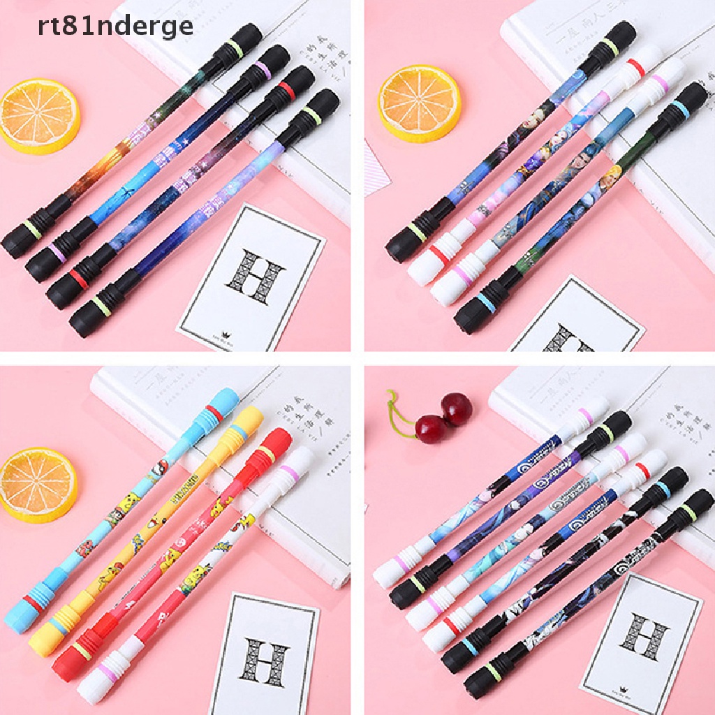【ge】 Spinning Pen Creative Random Flash Rotating Gaming Gel Pens for Student Gift Toy .