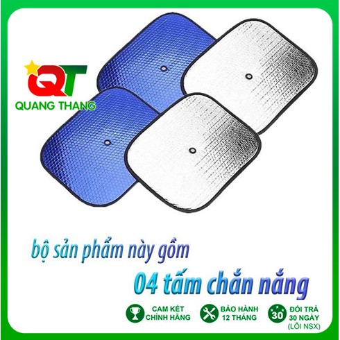 Tấm Chắn Nắng Ô Tô Màu Xanh - Tấm Che Nắng Ô Tô Xốp Bạc