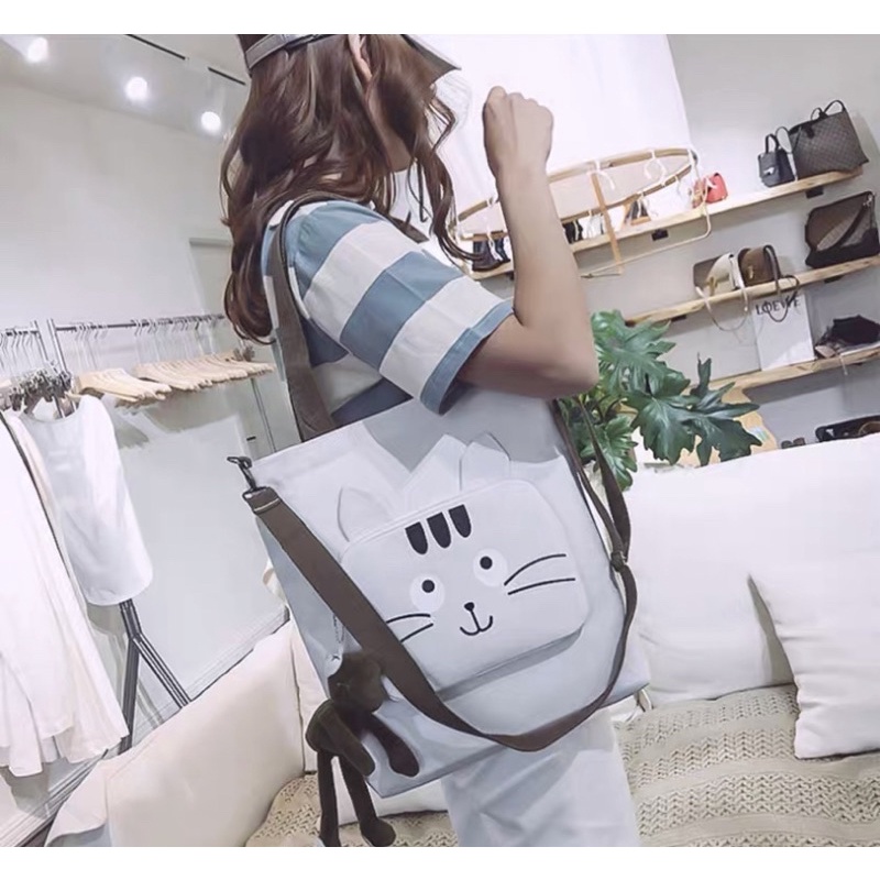 Túi đeo chéo 2 kiểu - Túi mèo râu - TT08