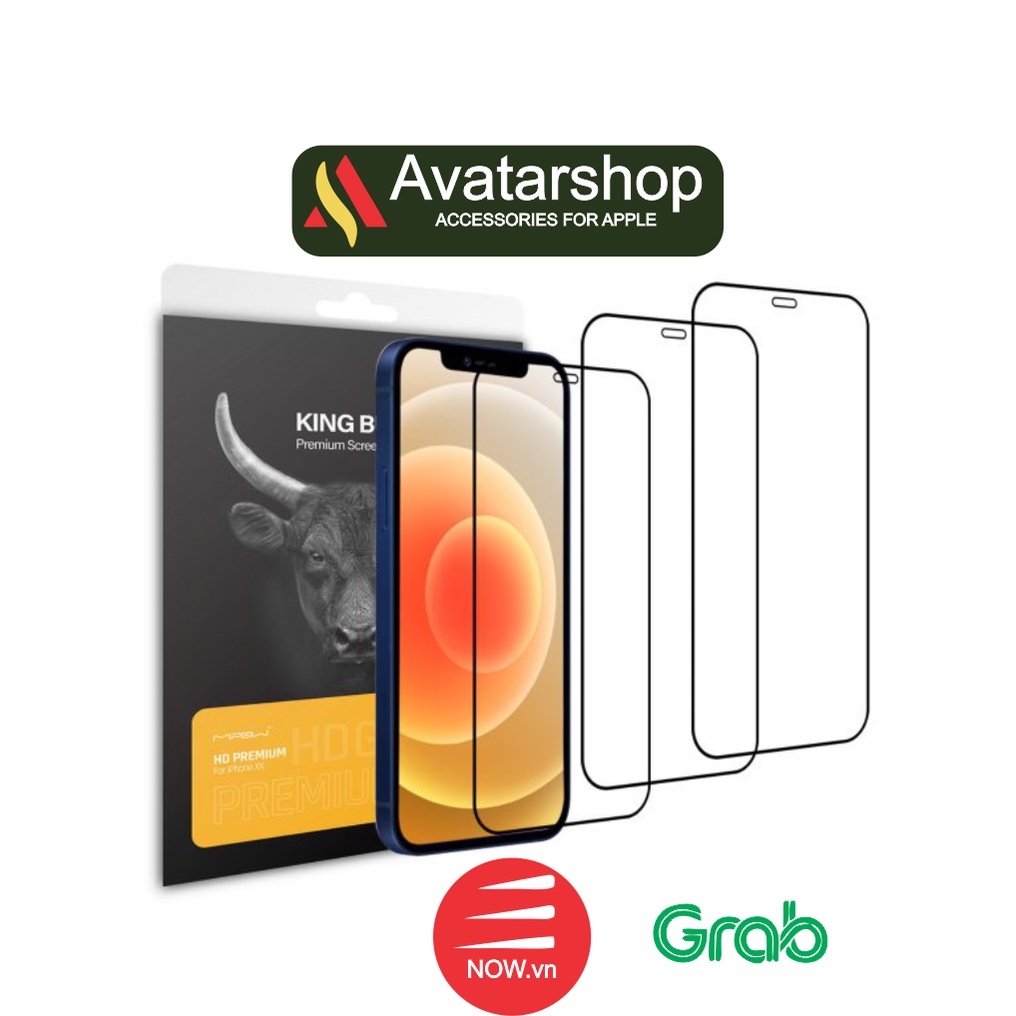 Kính cường lực chính hãng MIPOW KingBull cho iPhone 11/11Pro/11ProMax/12/12Pro/12ProMax/13/13Pro/13ProMax