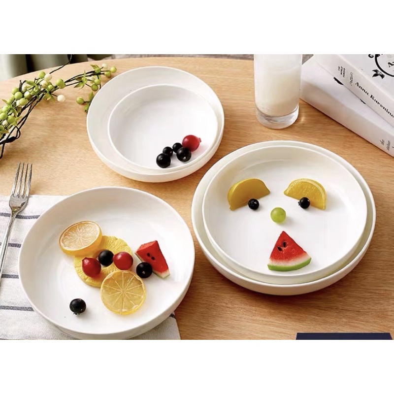 Đĩa sâu lòng trắng phong cách Bắc Âu